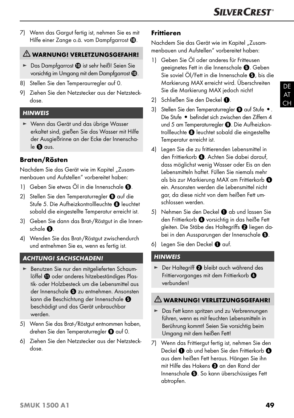 Silvercrest SMUK 1500 A1 User Manual | Page 52 / 64