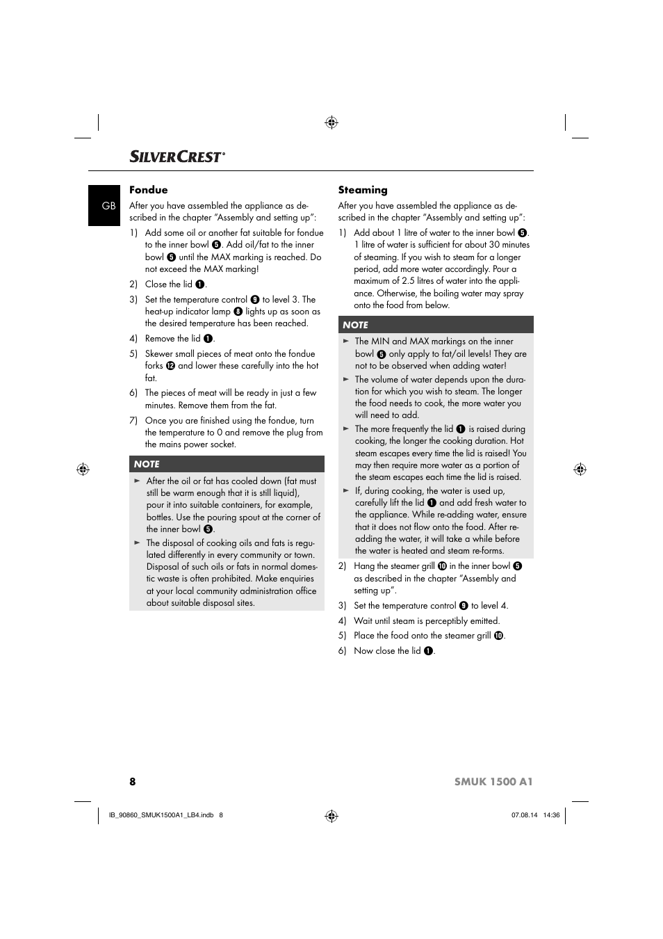 Silvercrest SMUK 1500 A1 User Manual | Page 11 / 84