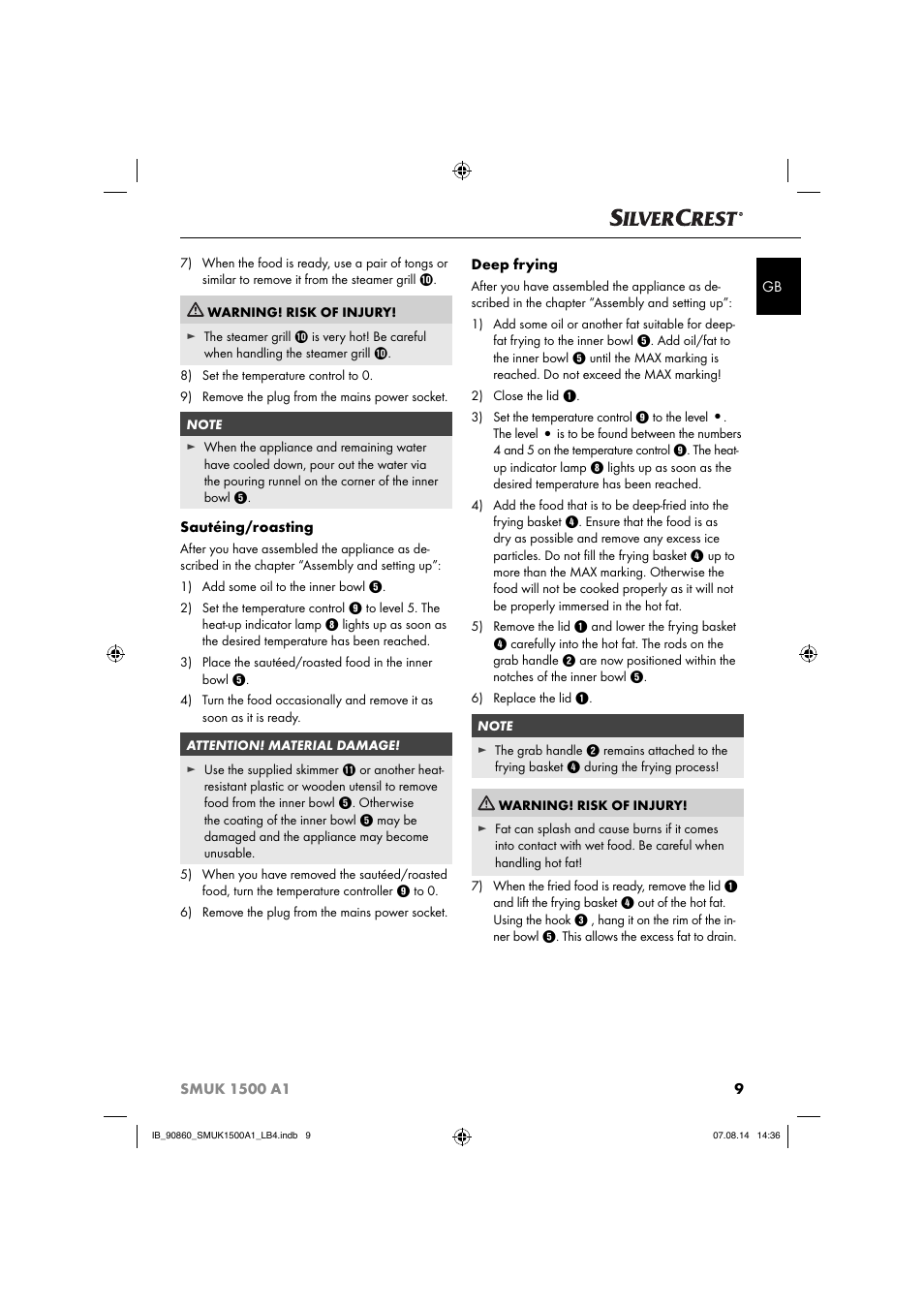 Silvercrest SMUK 1500 A1 User Manual | Page 12 / 84