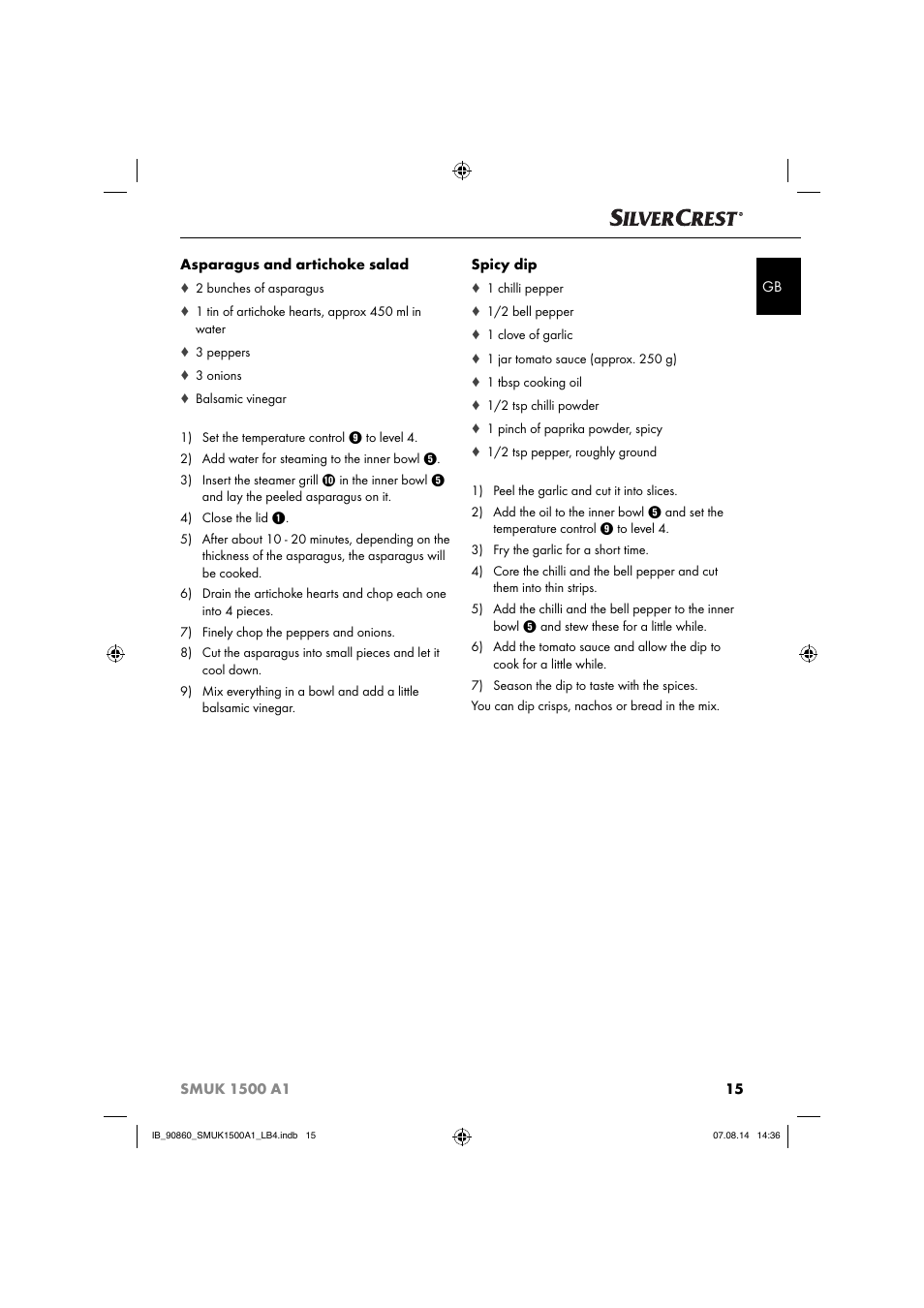 Silvercrest SMUK 1500 A1 User Manual | Page 18 / 84