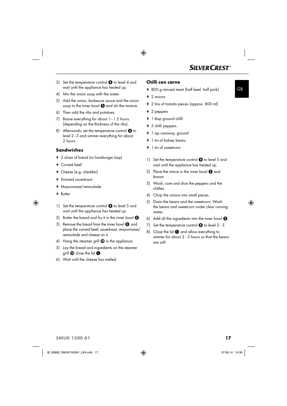 Silvercrest SMUK 1500 A1 User Manual | Page 20 / 84
