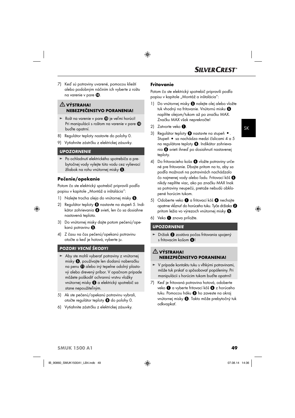 Silvercrest SMUK 1500 A1 User Manual | Page 52 / 84