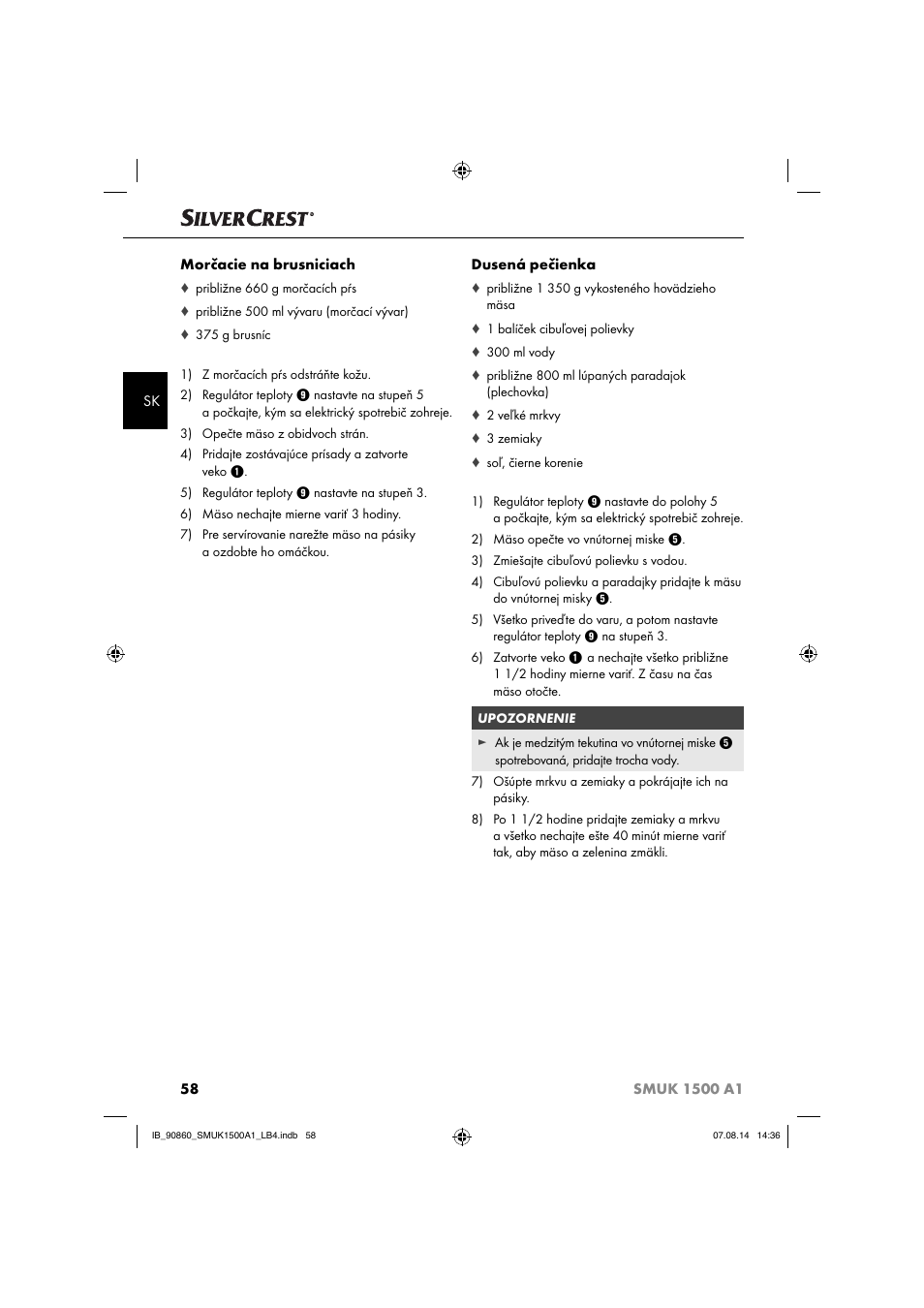 Silvercrest SMUK 1500 A1 User Manual | Page 61 / 84