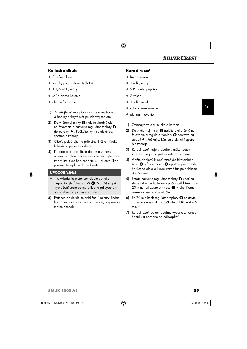 Silvercrest SMUK 1500 A1 User Manual | Page 62 / 84