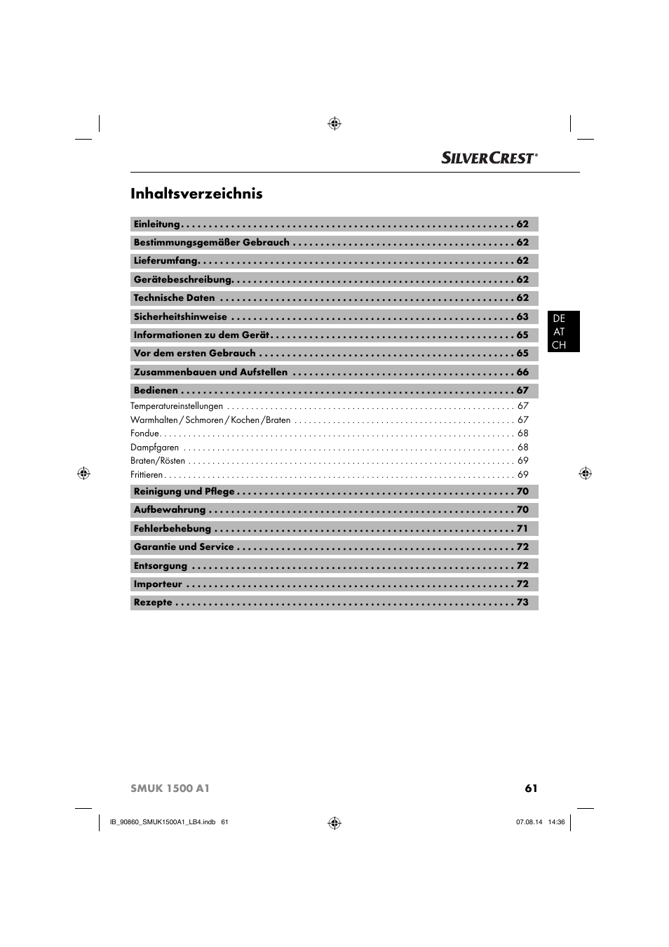Silvercrest SMUK 1500 A1 User Manual | Page 64 / 84