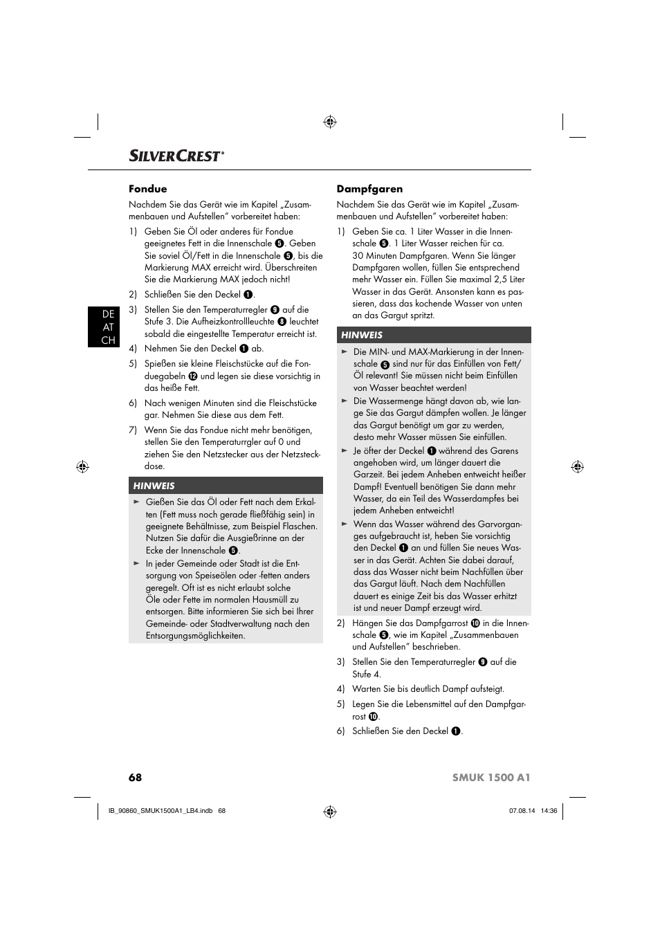 Silvercrest SMUK 1500 A1 User Manual | Page 71 / 84