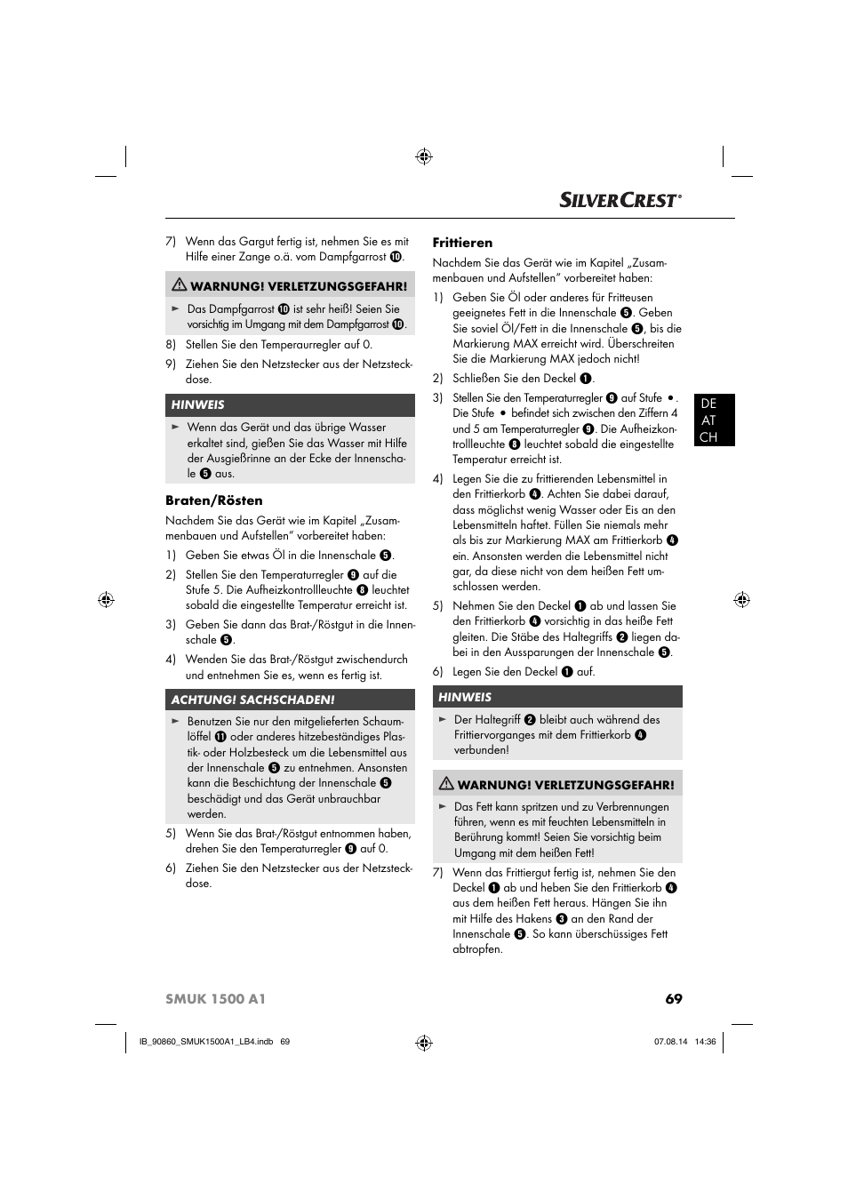 Silvercrest SMUK 1500 A1 User Manual | Page 72 / 84