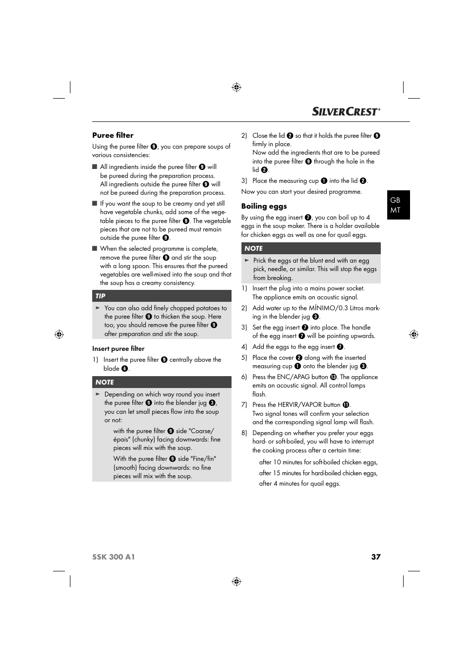 Silvercrest SSK 300 A1 User Manual | Page 38 / 60