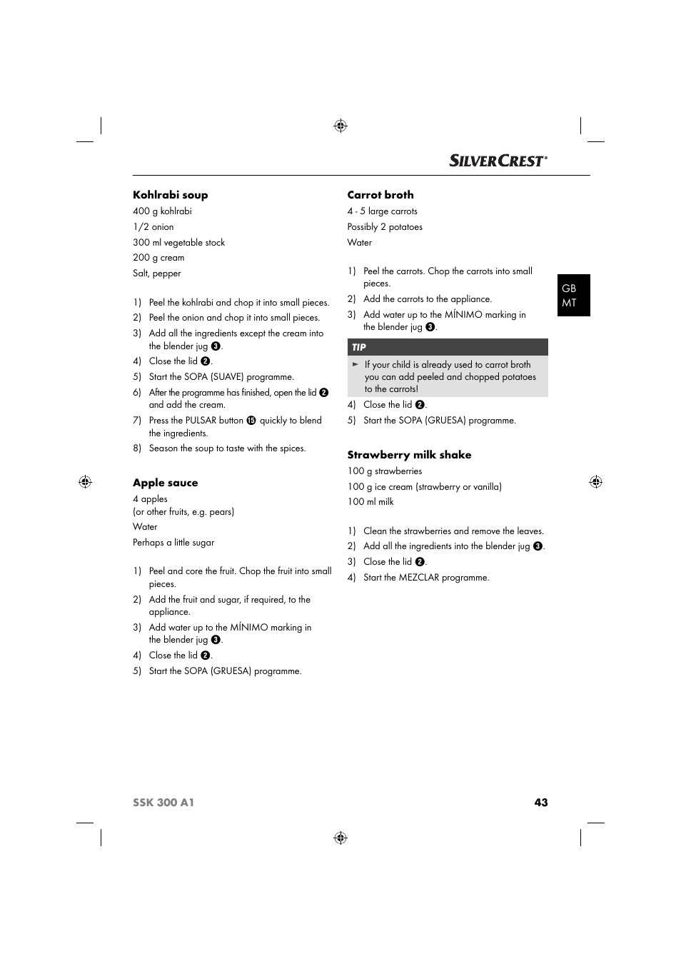 Silvercrest SSK 300 A1 User Manual | Page 44 / 60
