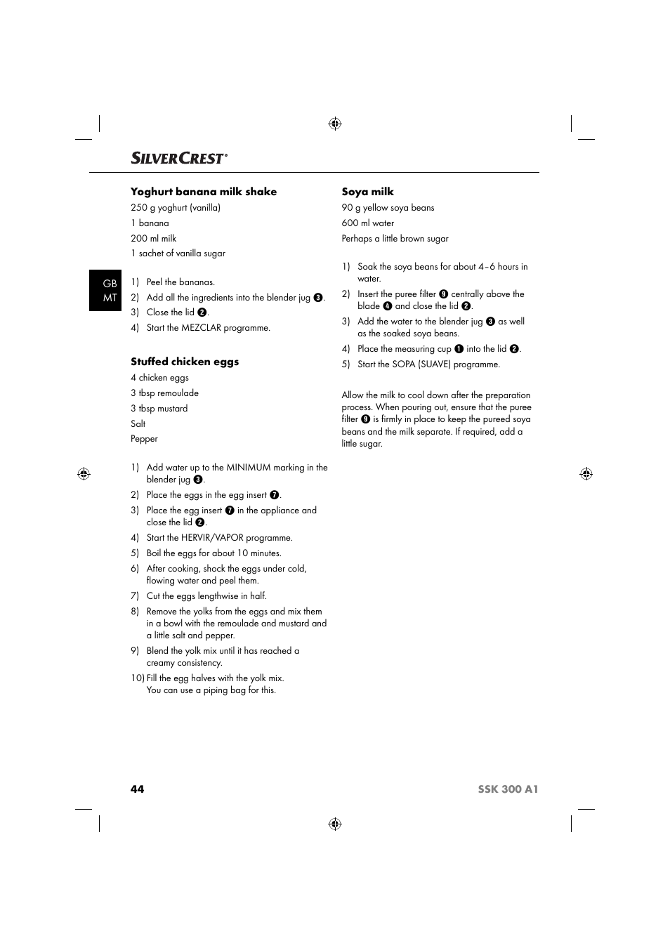 Silvercrest SSK 300 A1 User Manual | Page 45 / 60