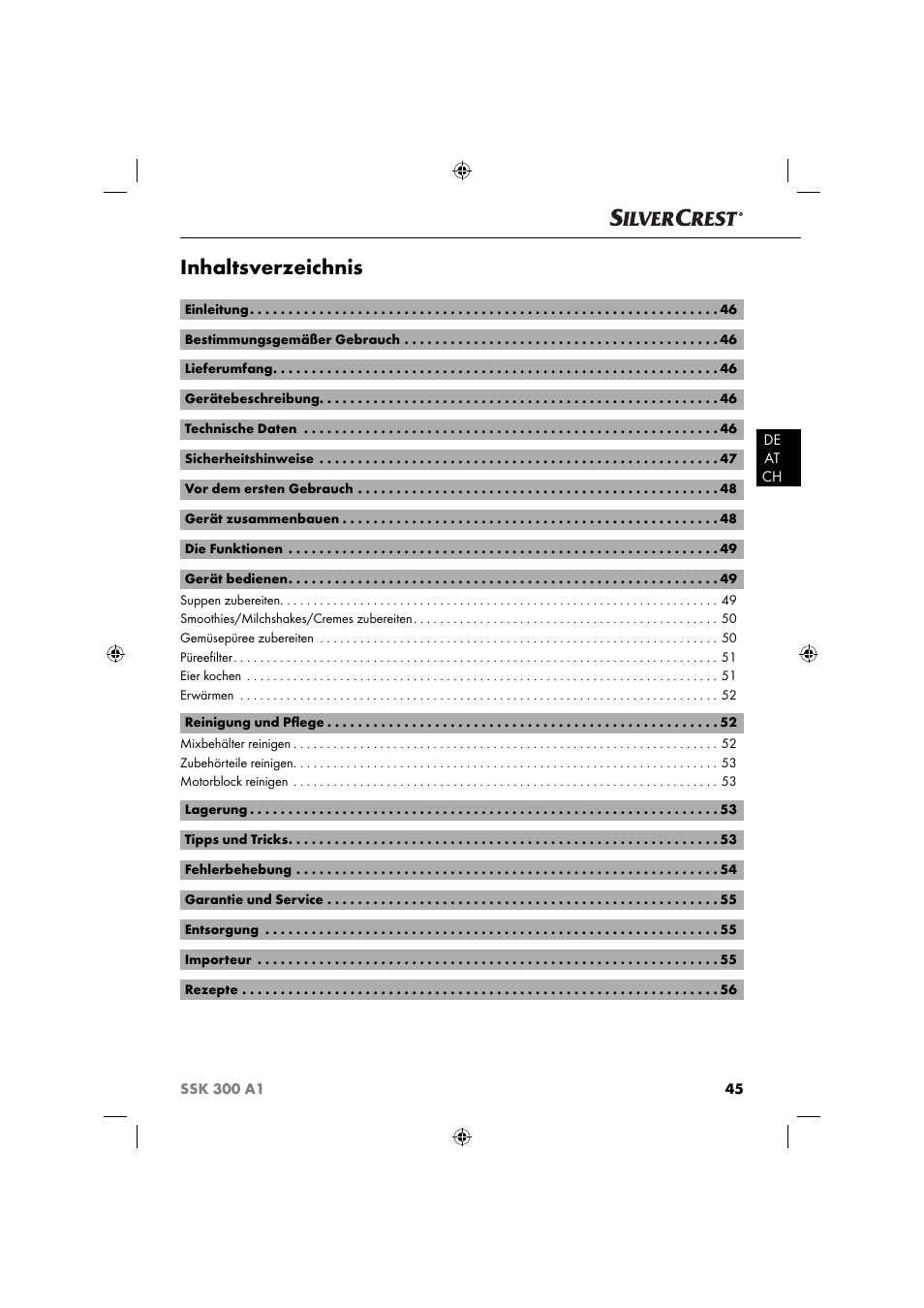 Silvercrest SSK 300 A1 User Manual | Page 46 / 60