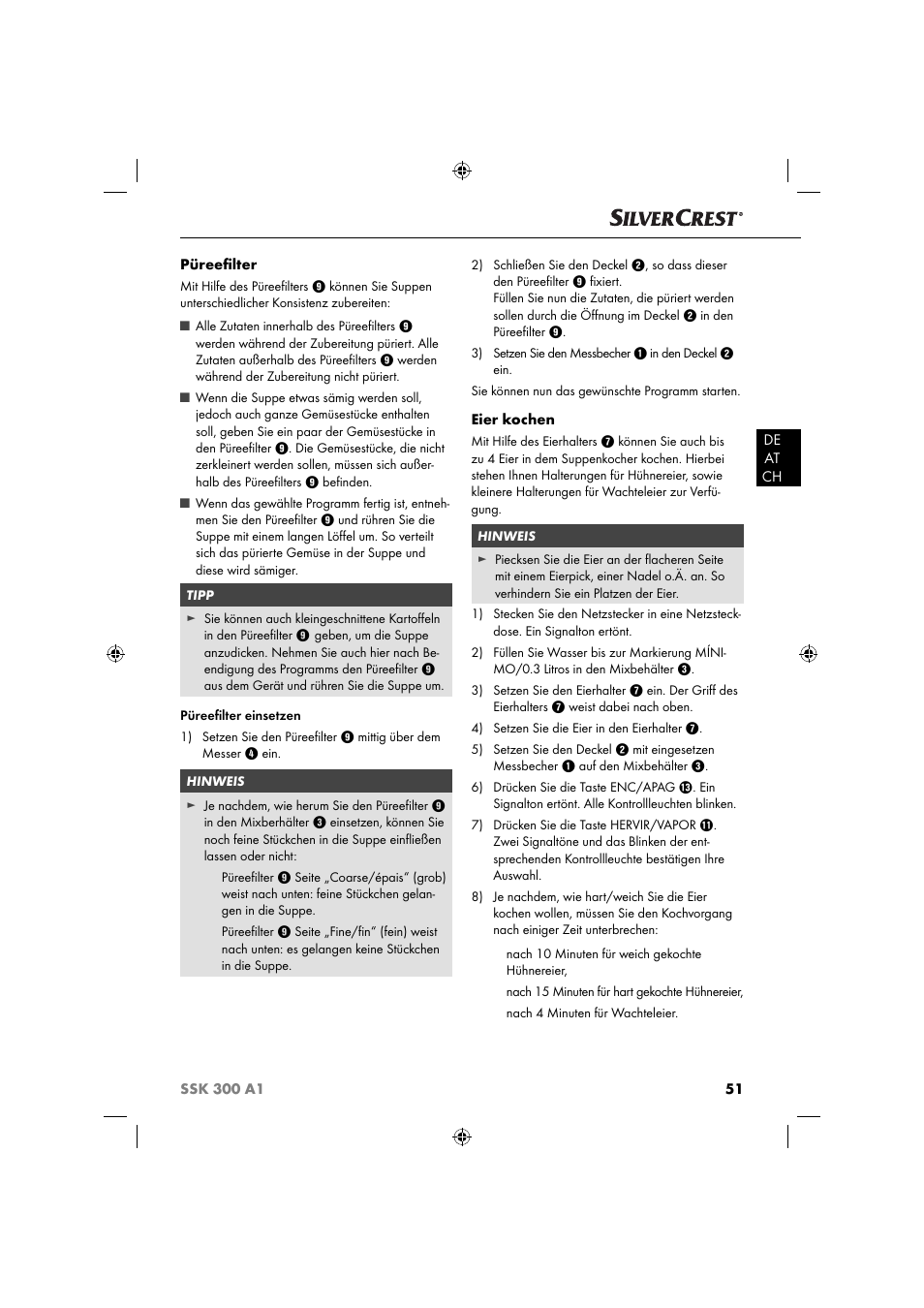 Silvercrest SSK 300 A1 User Manual | Page 52 / 60
