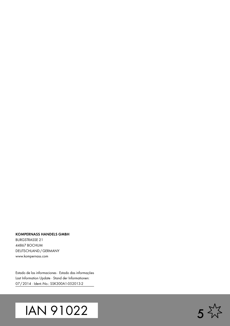 Silvercrest SSK 300 A1 User Manual | Page 60 / 60