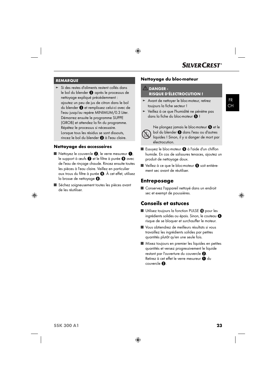 Entreposage, Conseils et astuces | Silvercrest SSK 300 A1 User Manual | Page 26 / 60