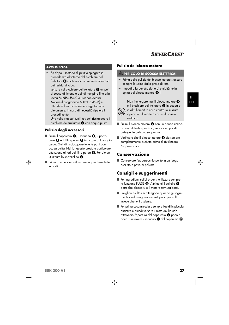 Conservazione, Consigli e suggerimenti | Silvercrest SSK 300 A1 User Manual | Page 40 / 60