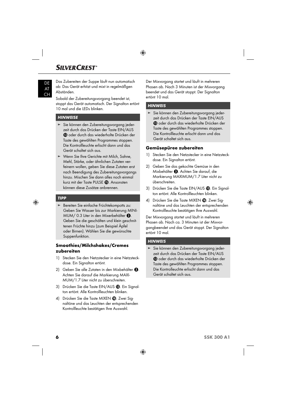 Silvercrest SSK 300 A1 User Manual | Page 9 / 60