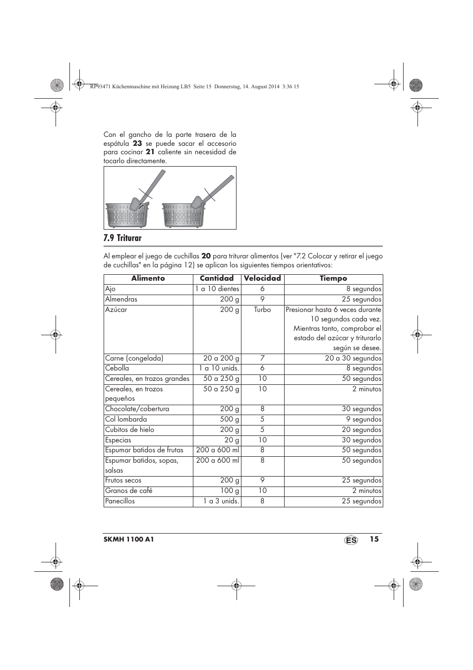 9 triturar | Silvercrest SKMH 1100 A1 User Manual | Page 17 / 130