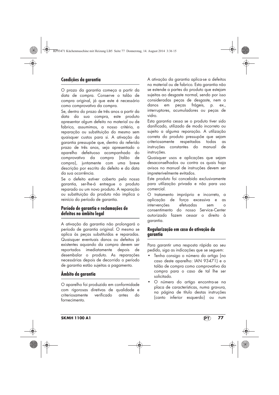 Silvercrest SKMH 1100 A1 User Manual | Page 79 / 130