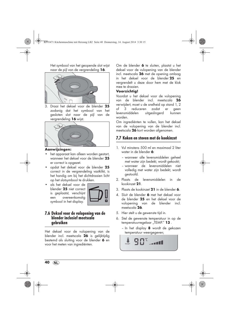 7 koken en stoven met de kookinzet | Silvercrest SKMH 1100 A1 User Manual | Page 42 / 106
