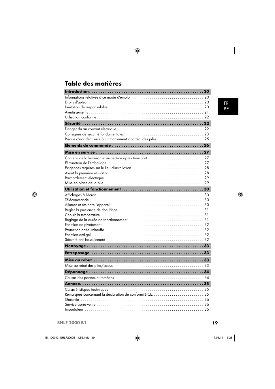 Silvercrest SHLF 2000 B1 User Manual | Page 22 / 76