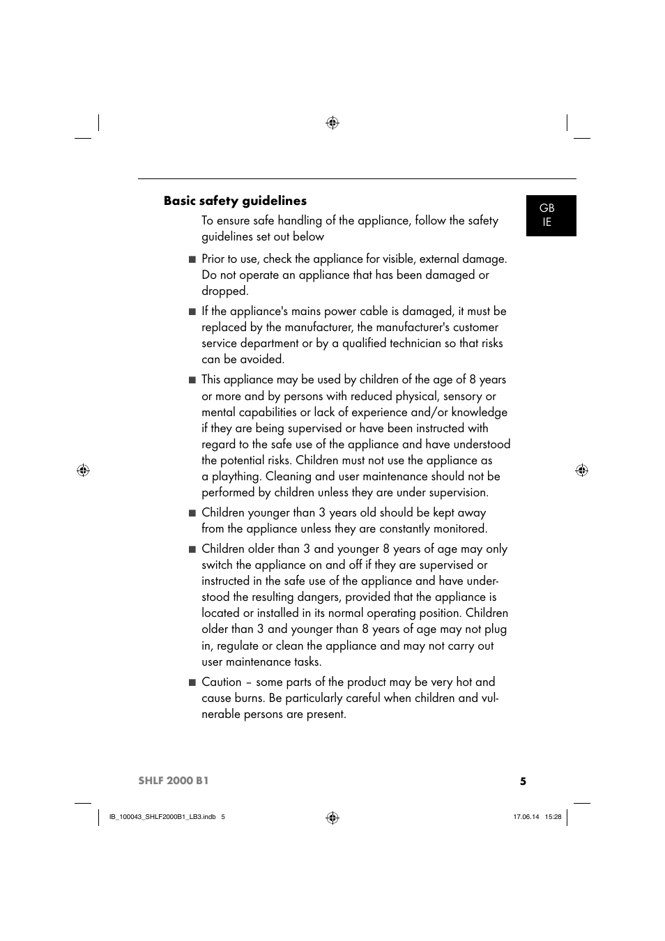 Silvercrest SHLF 2000 B1 User Manual | Page 8 / 76
