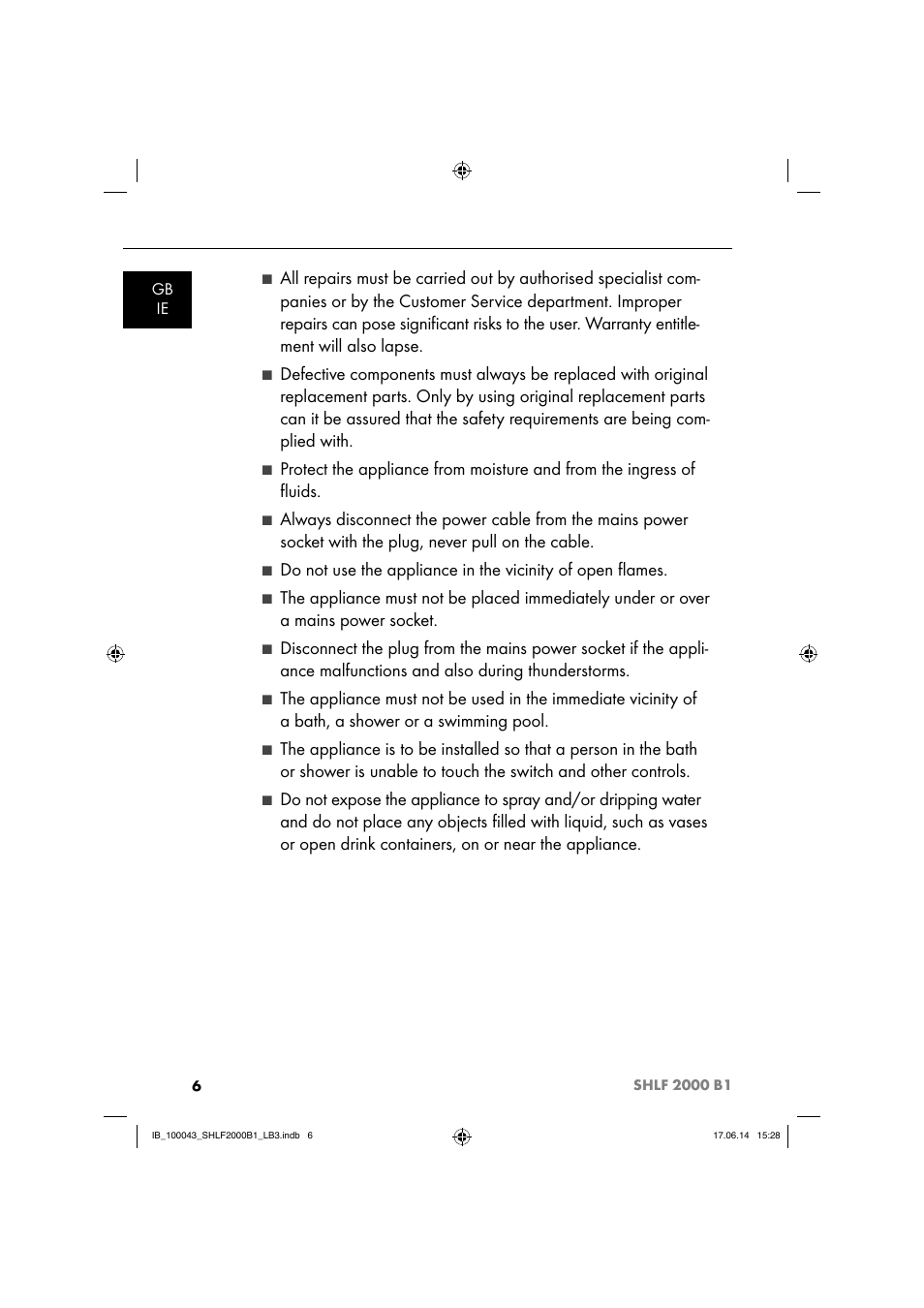 Silvercrest SHLF 2000 B1 User Manual | Page 9 / 76