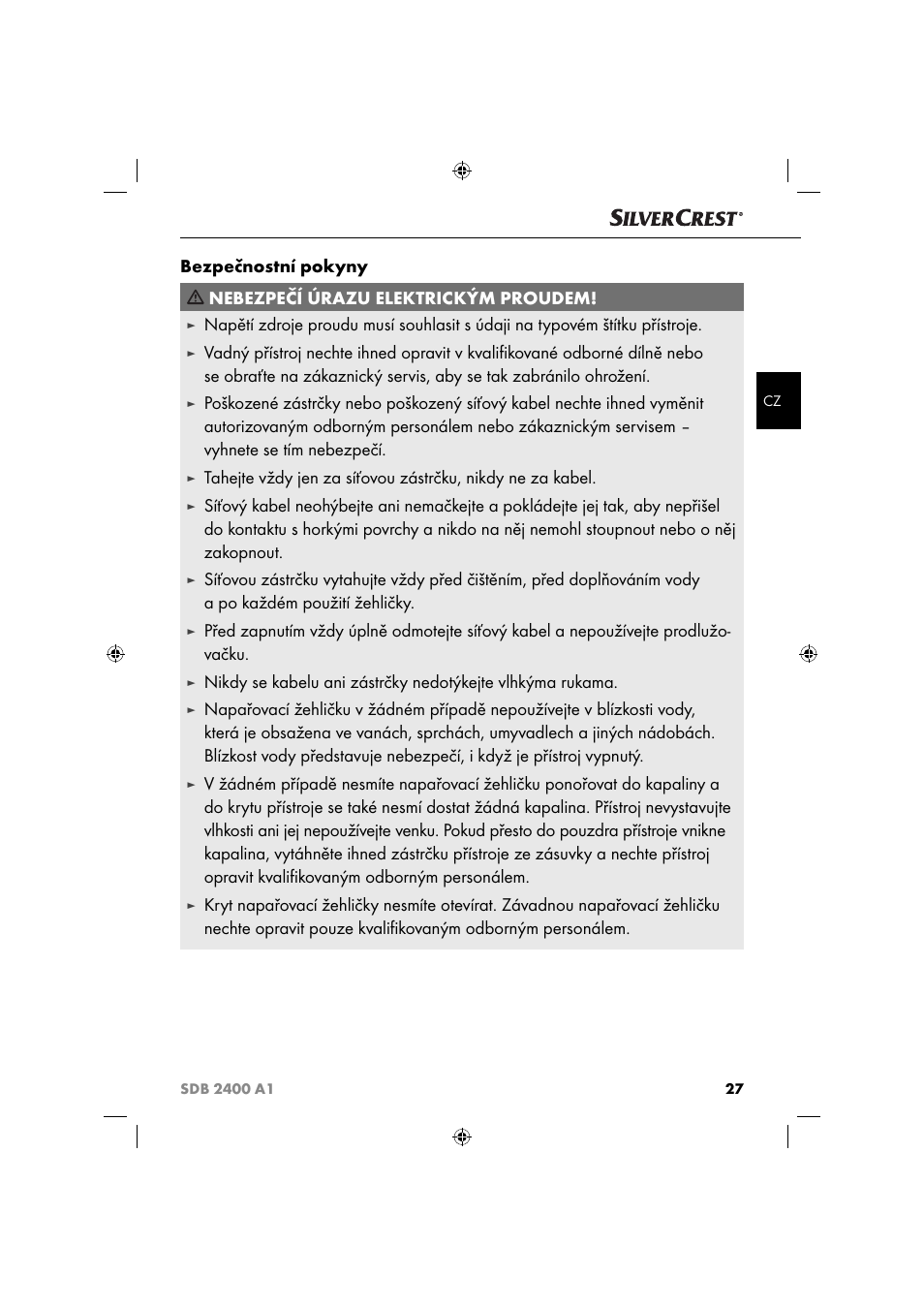 Silvercrest SDB 2400 A1 User Manual | Page 30 / 63