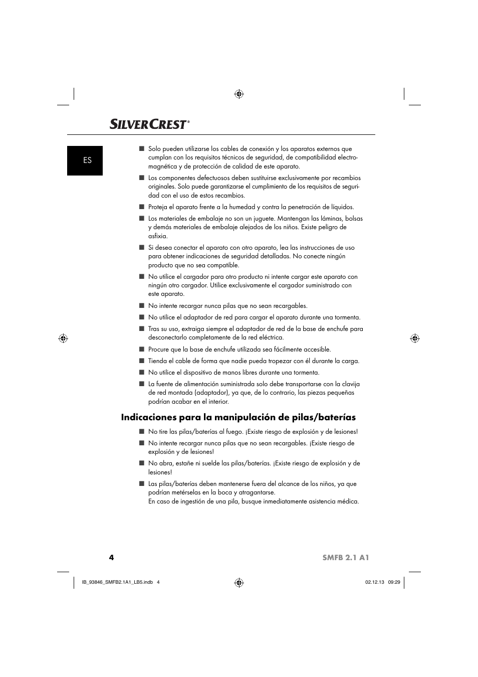 Silvercrest SMFB 2.1 A1 User Manual | Page 8 / 78