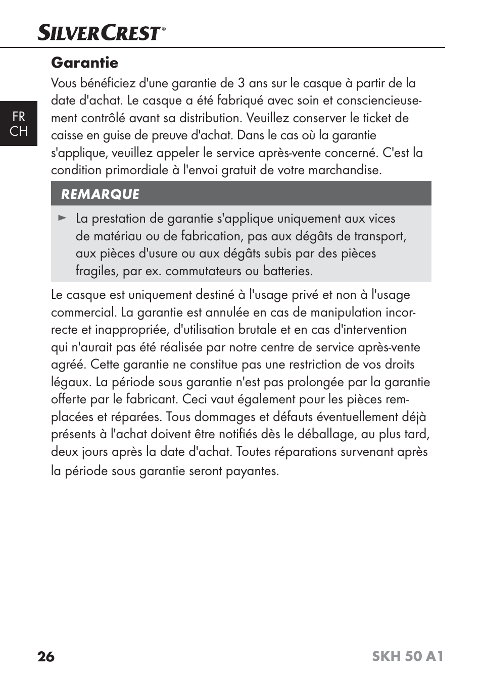 Garantie | Silvercrest SKH 50 A1 User Manual | Page 29 / 59