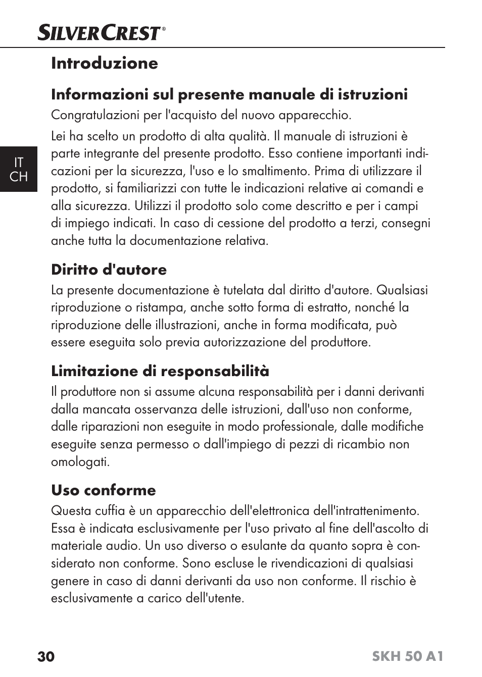 Introduzione | Silvercrest SKH 50 A1 User Manual | Page 33 / 59