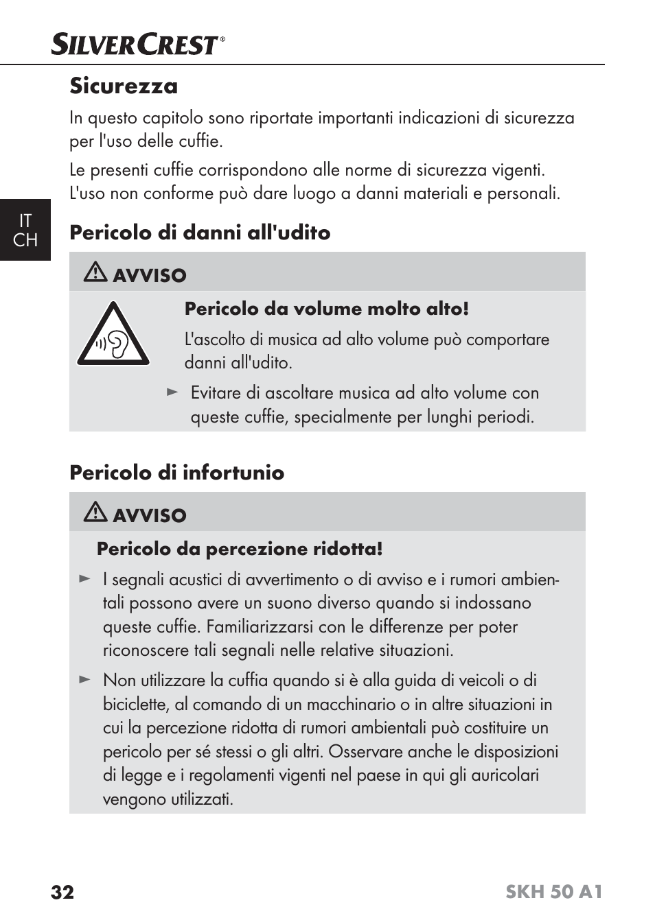 Sicurezza | Silvercrest SKH 50 A1 User Manual | Page 35 / 59