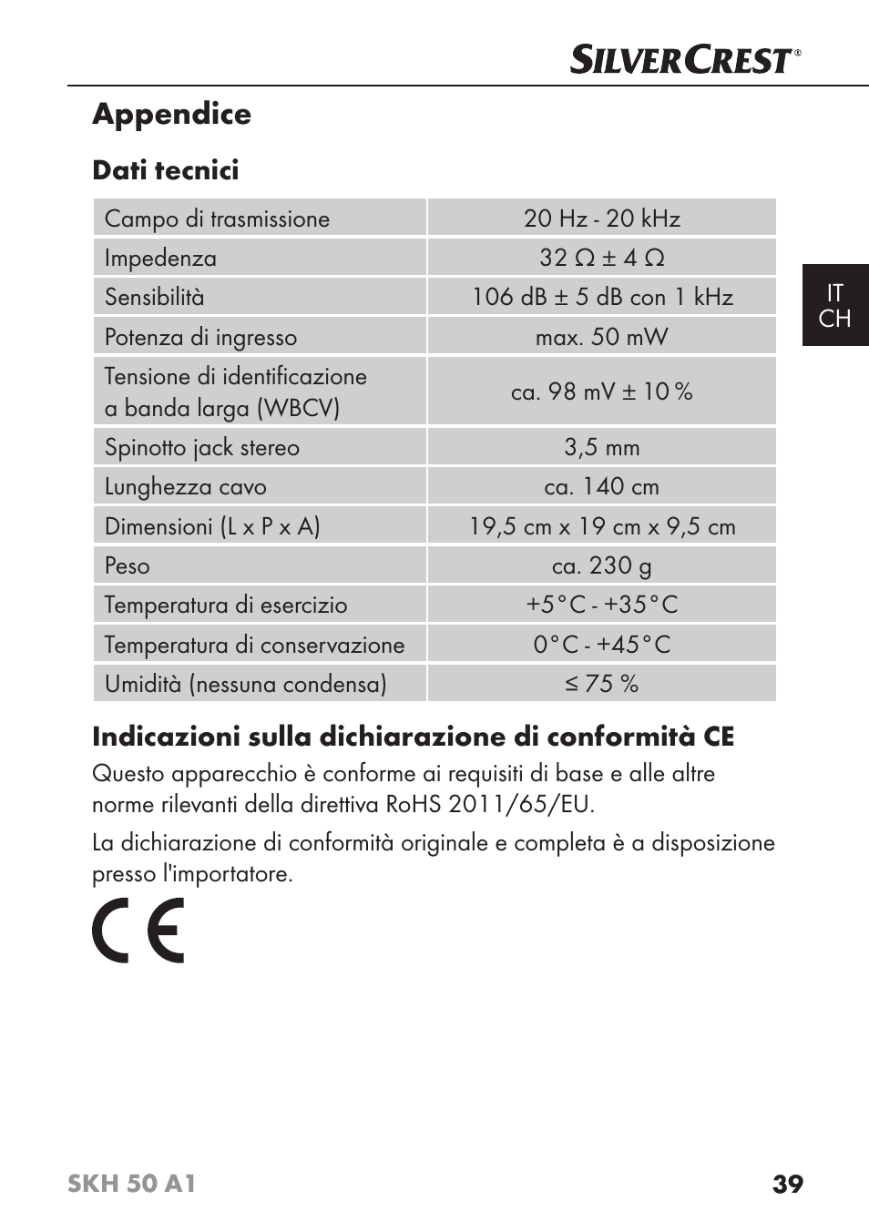 Appendice | Silvercrest SKH 50 A1 User Manual | Page 42 / 59