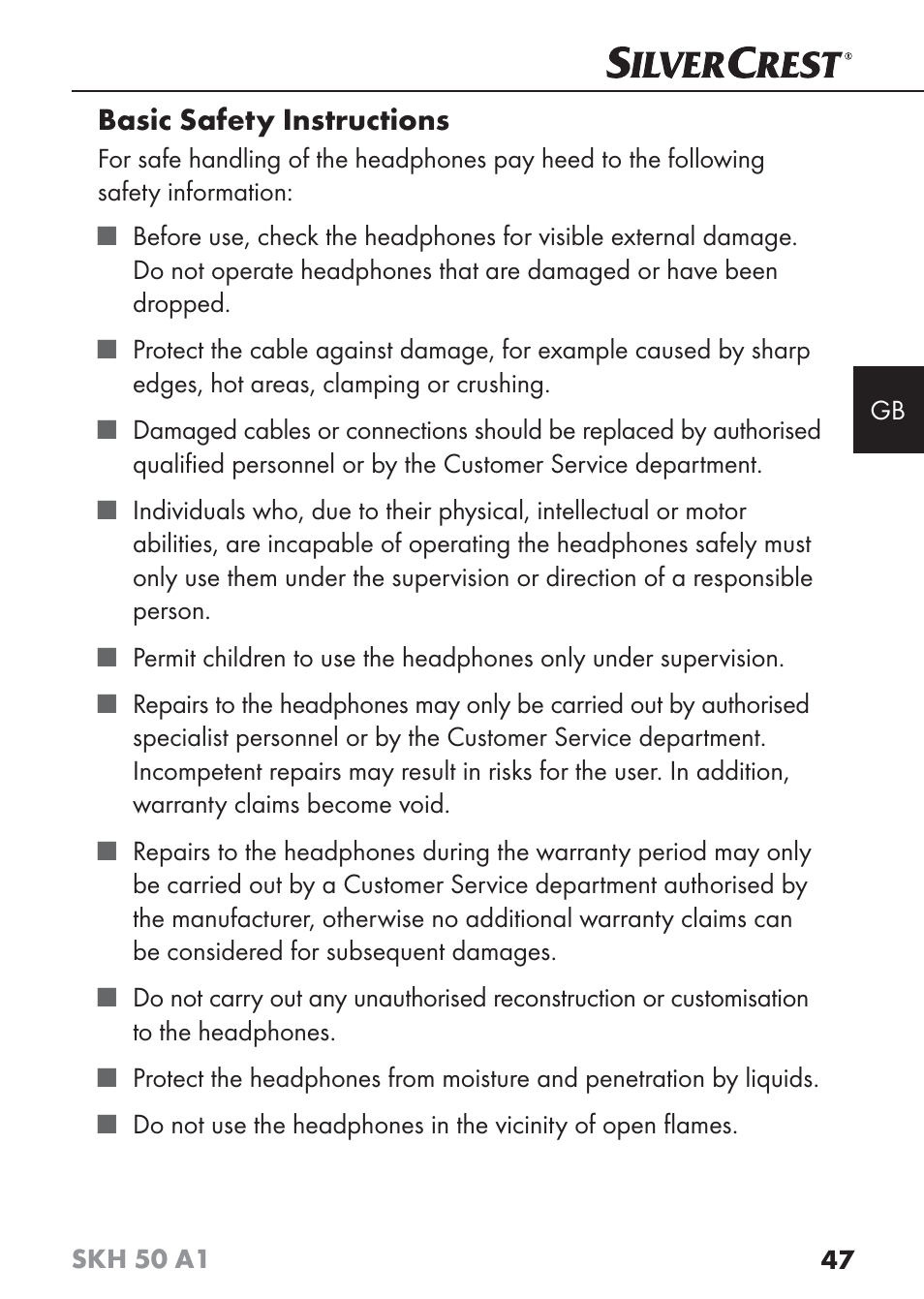 Silvercrest SKH 50 A1 User Manual | Page 50 / 59