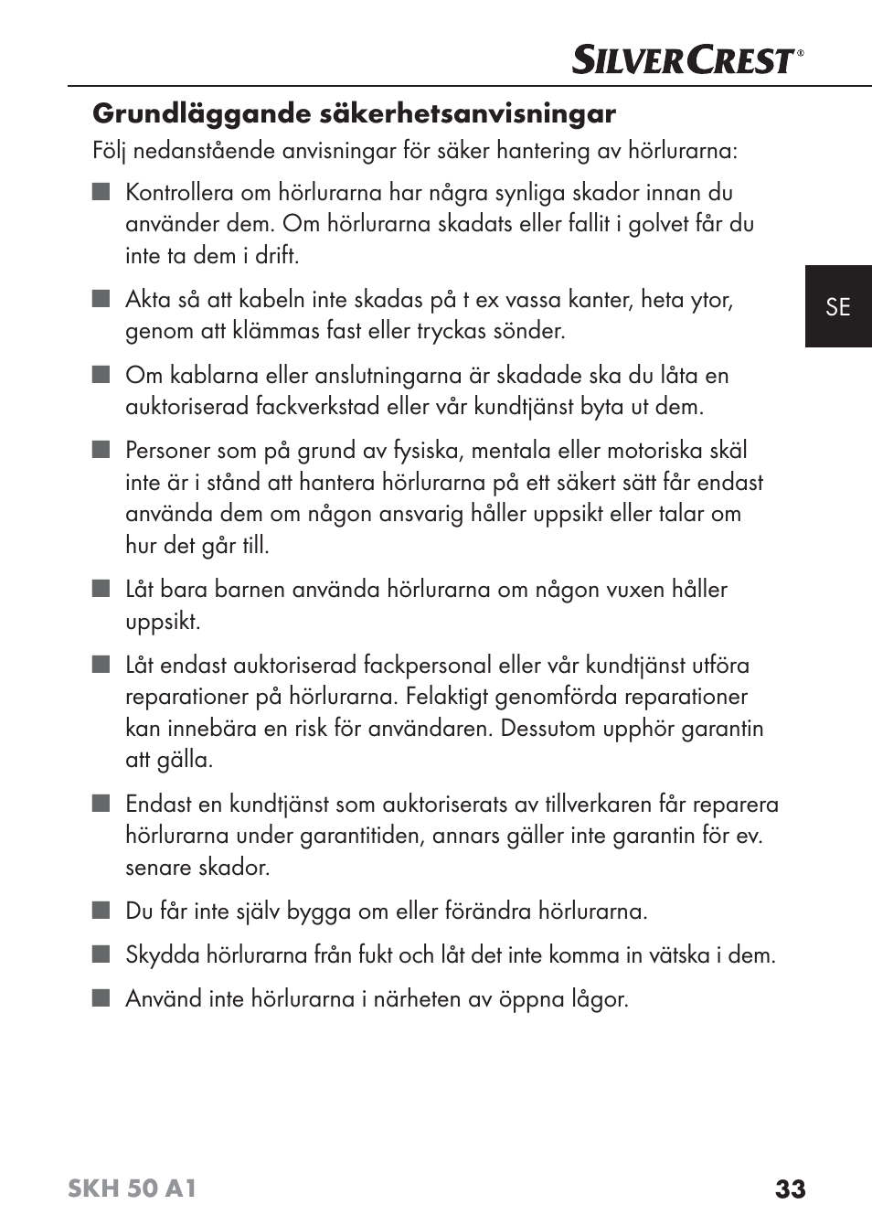 Silvercrest SKH 50 A1 User Manual | Page 36 / 101