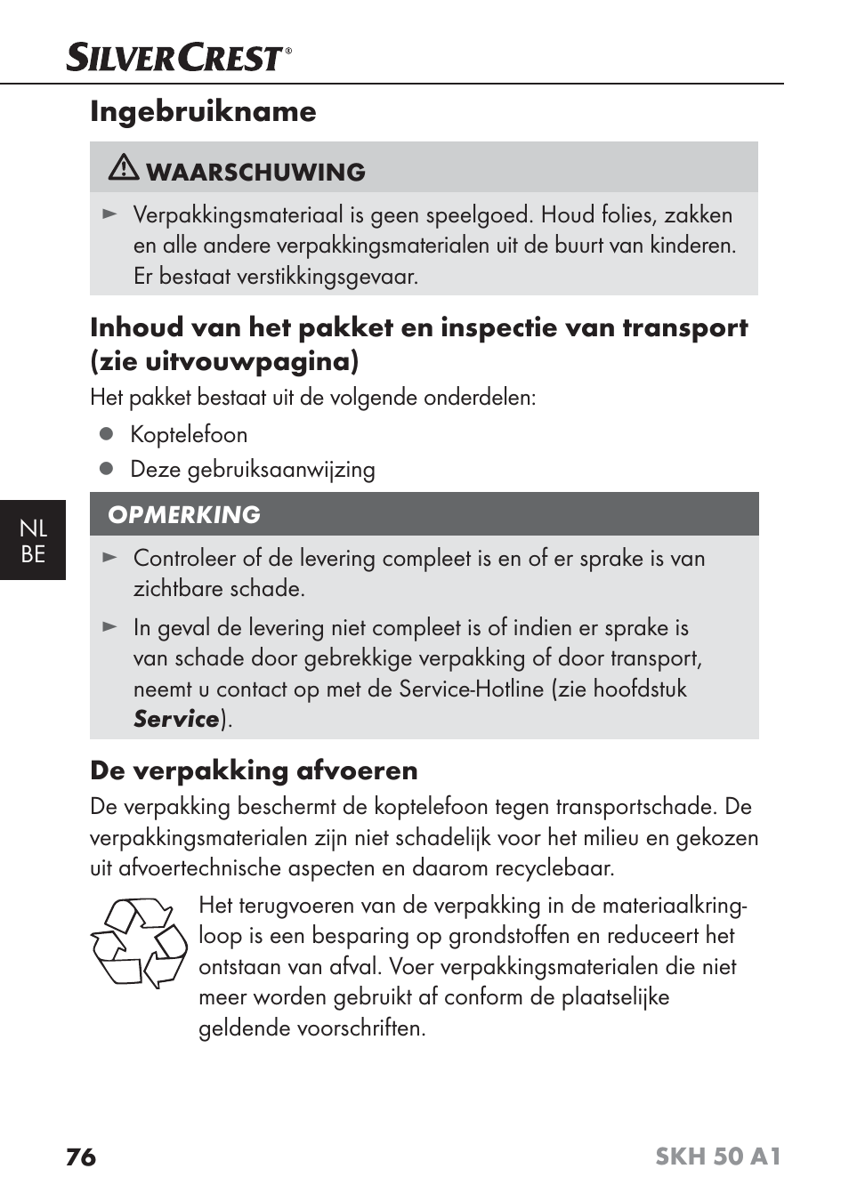 Ingebruikname | Silvercrest SKH 50 A1 User Manual | Page 79 / 101