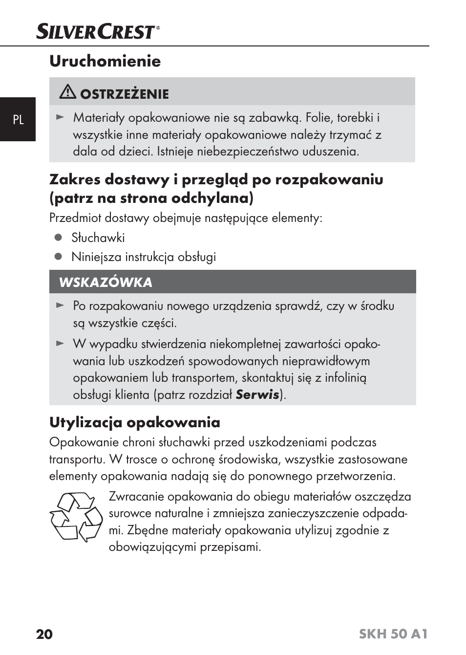 Uruchomienie | Silvercrest SKH 50 A1 User Manual | Page 23 / 101