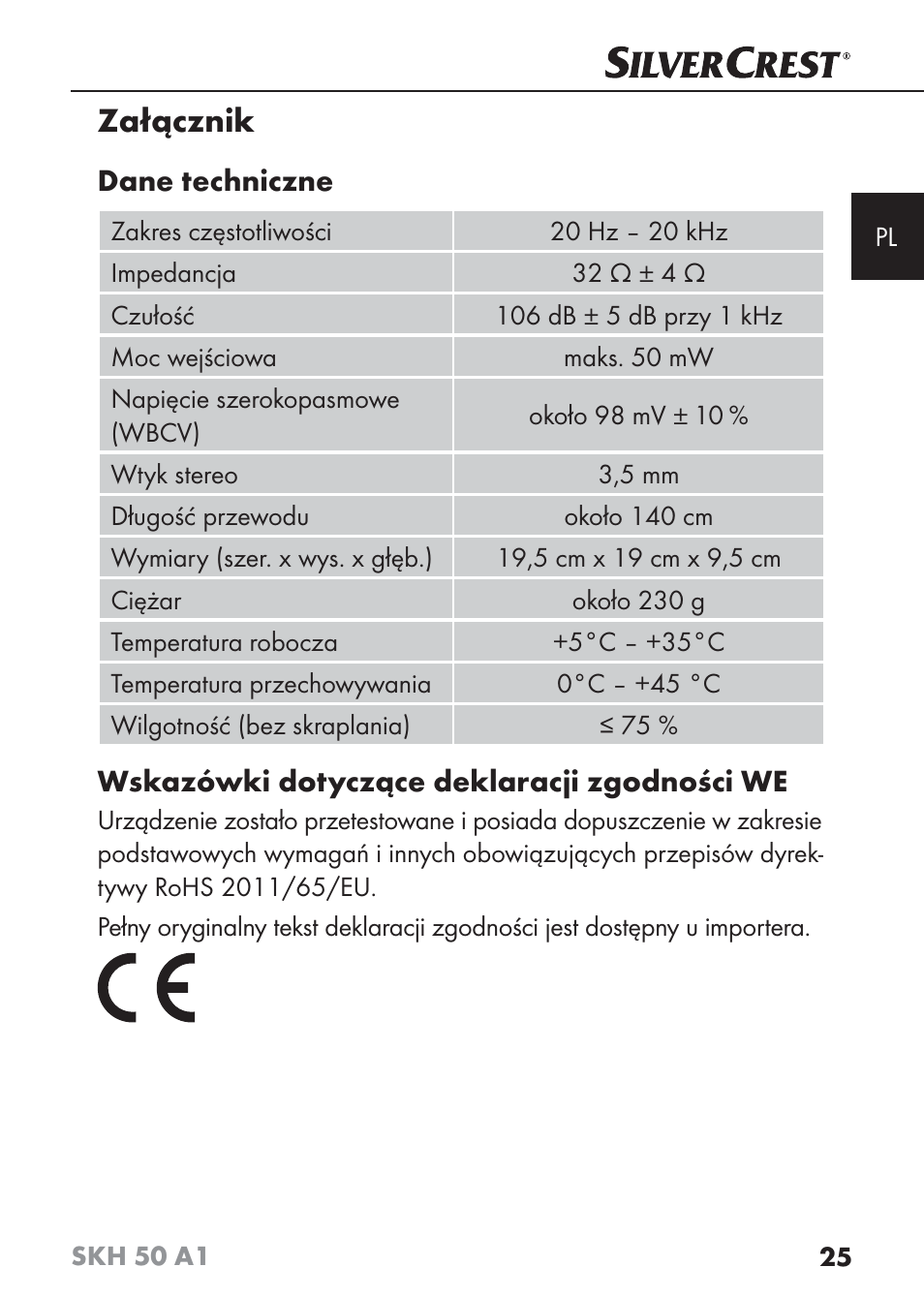 Załącznik | Silvercrest SKH 50 A1 User Manual | Page 28 / 101