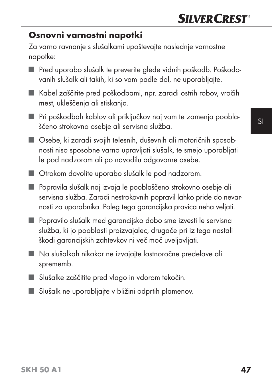 Silvercrest SKH 50 A1 User Manual | Page 50 / 101