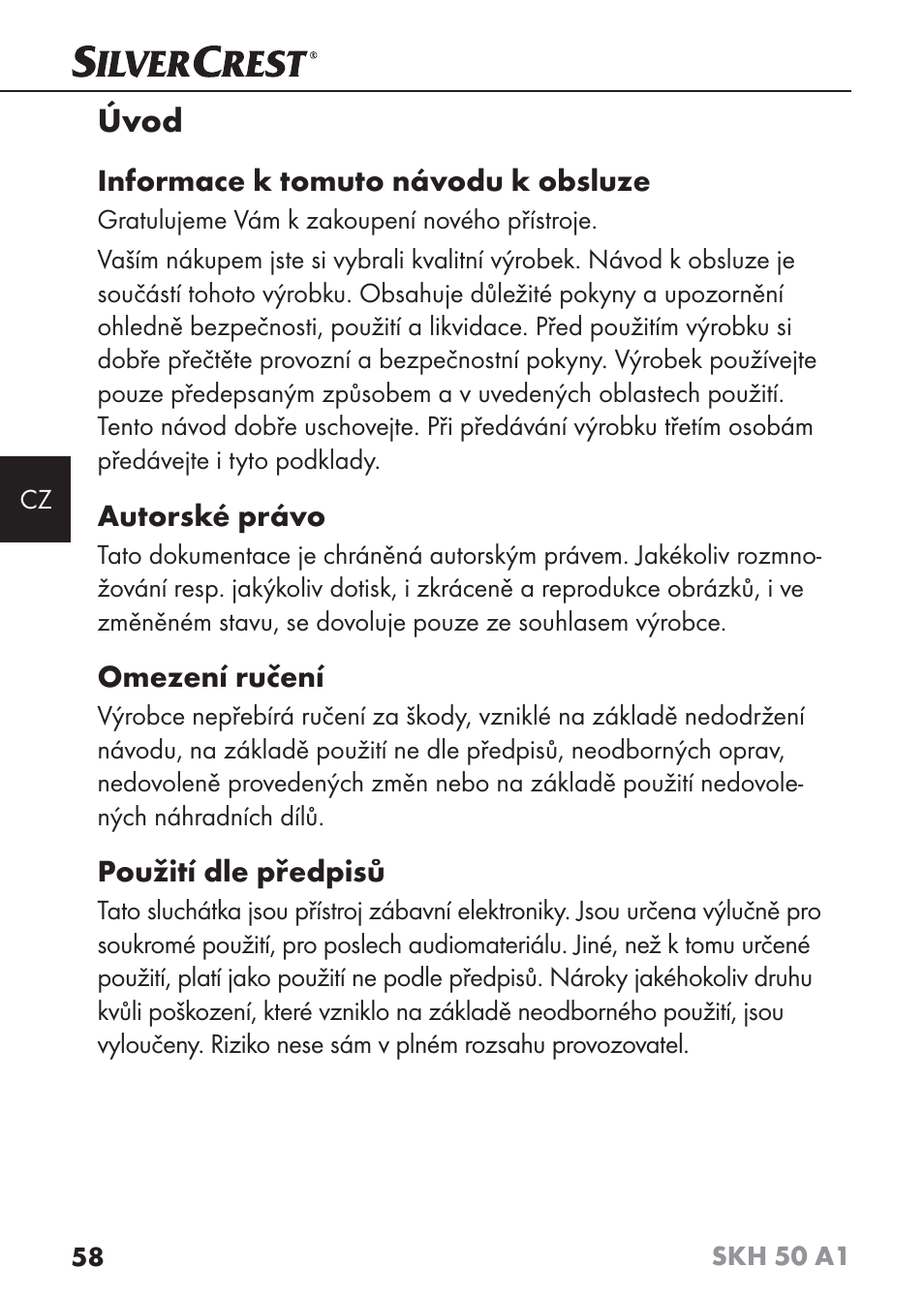 Úvod | Silvercrest SKH 50 A1 User Manual | Page 61 / 101