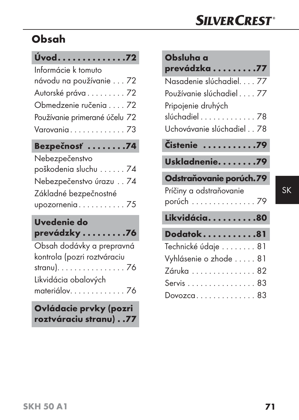 Silvercrest SKH 50 A1 User Manual | Page 74 / 101