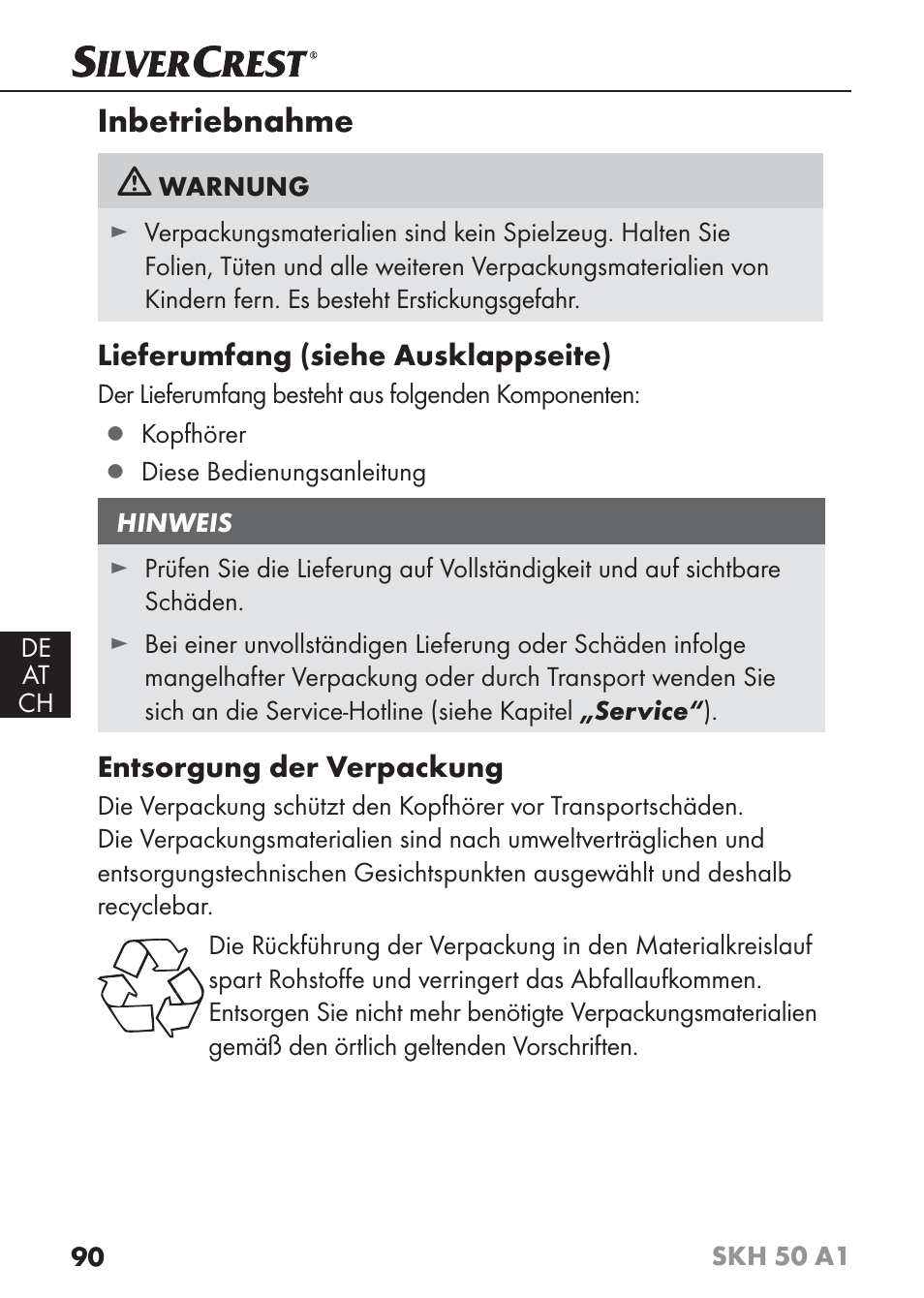 Inbetriebnahme | Silvercrest SKH 50 A1 User Manual | Page 93 / 101