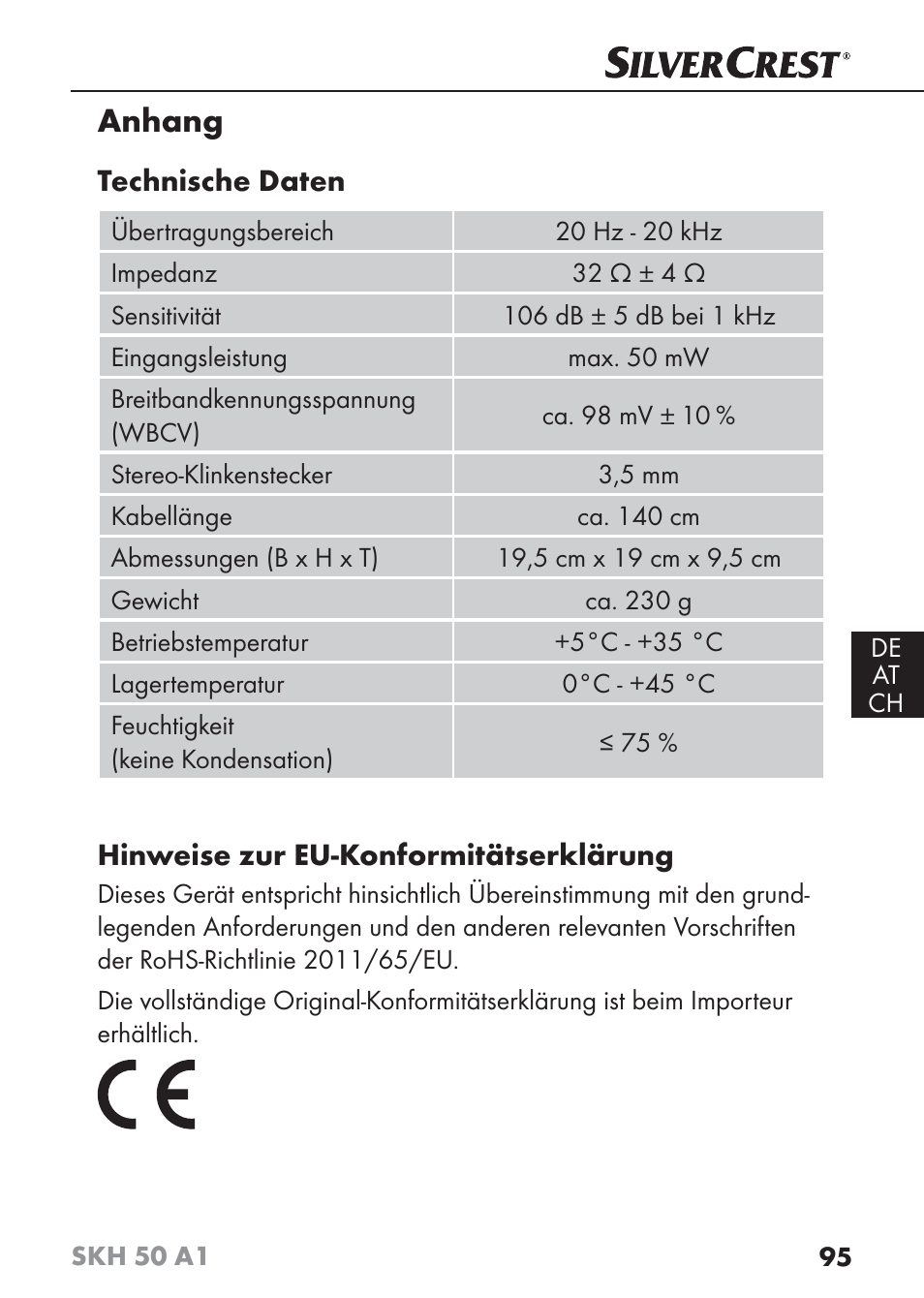 Anhang | Silvercrest SKH 50 A1 User Manual | Page 98 / 101