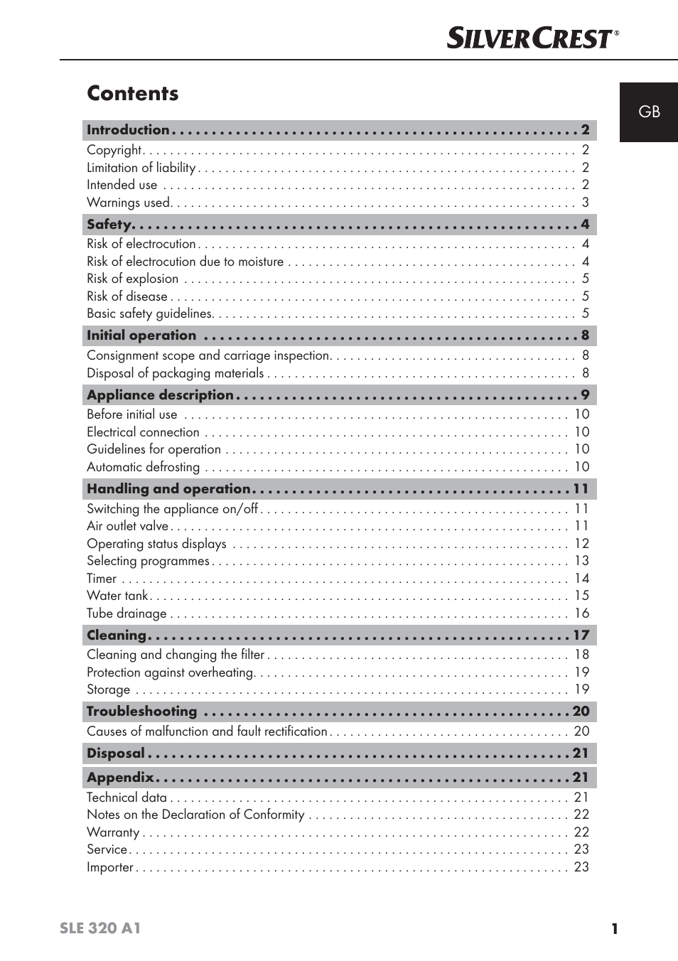 Silvercrest SLE 320 A1 User Manual | Page 4 / 146