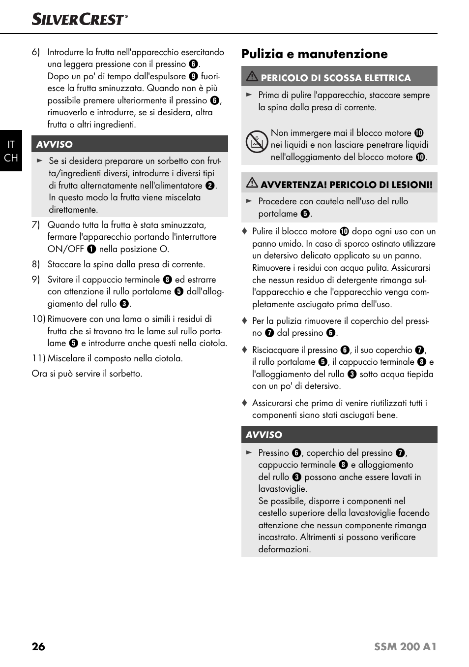 Pulizia e manutenzione | Silvercrest SSM 200 A1 User Manual | Page 29 / 44