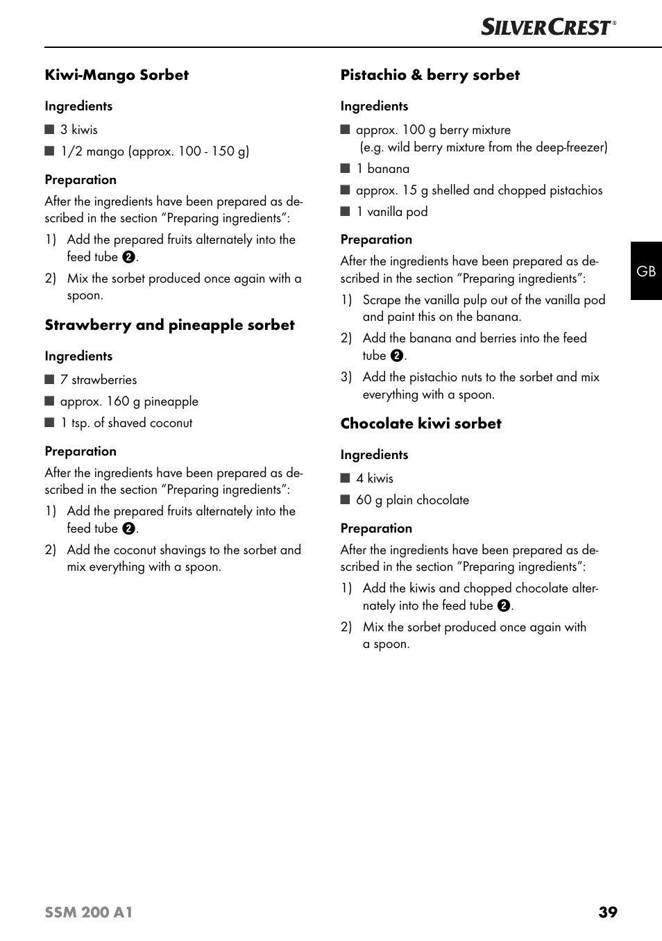 Silvercrest SSM 200 A1 User Manual | Page 42 / 44