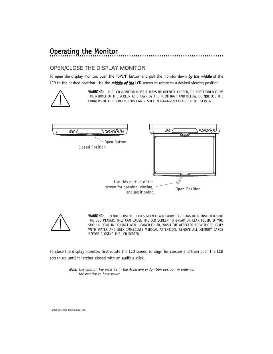 Oop peerraattiin ng g tth hee m mo on niitto orr | Directed Electronics OHW17 User Manual | Page 13 / 27