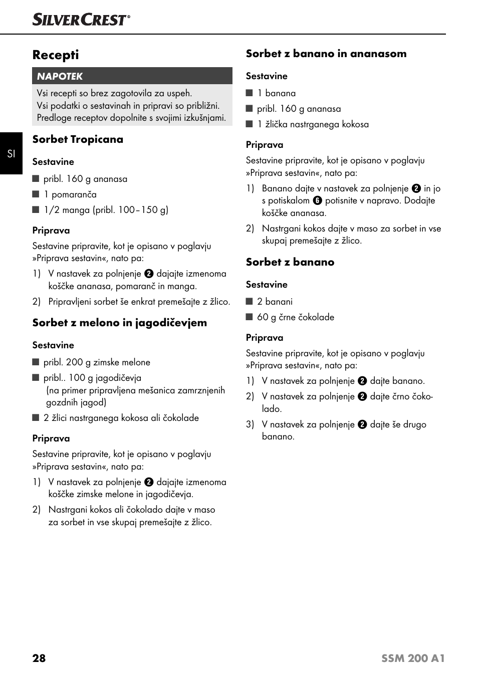 Recepti | Silvercrest SSM 200 A1 User Manual | Page 31 / 64