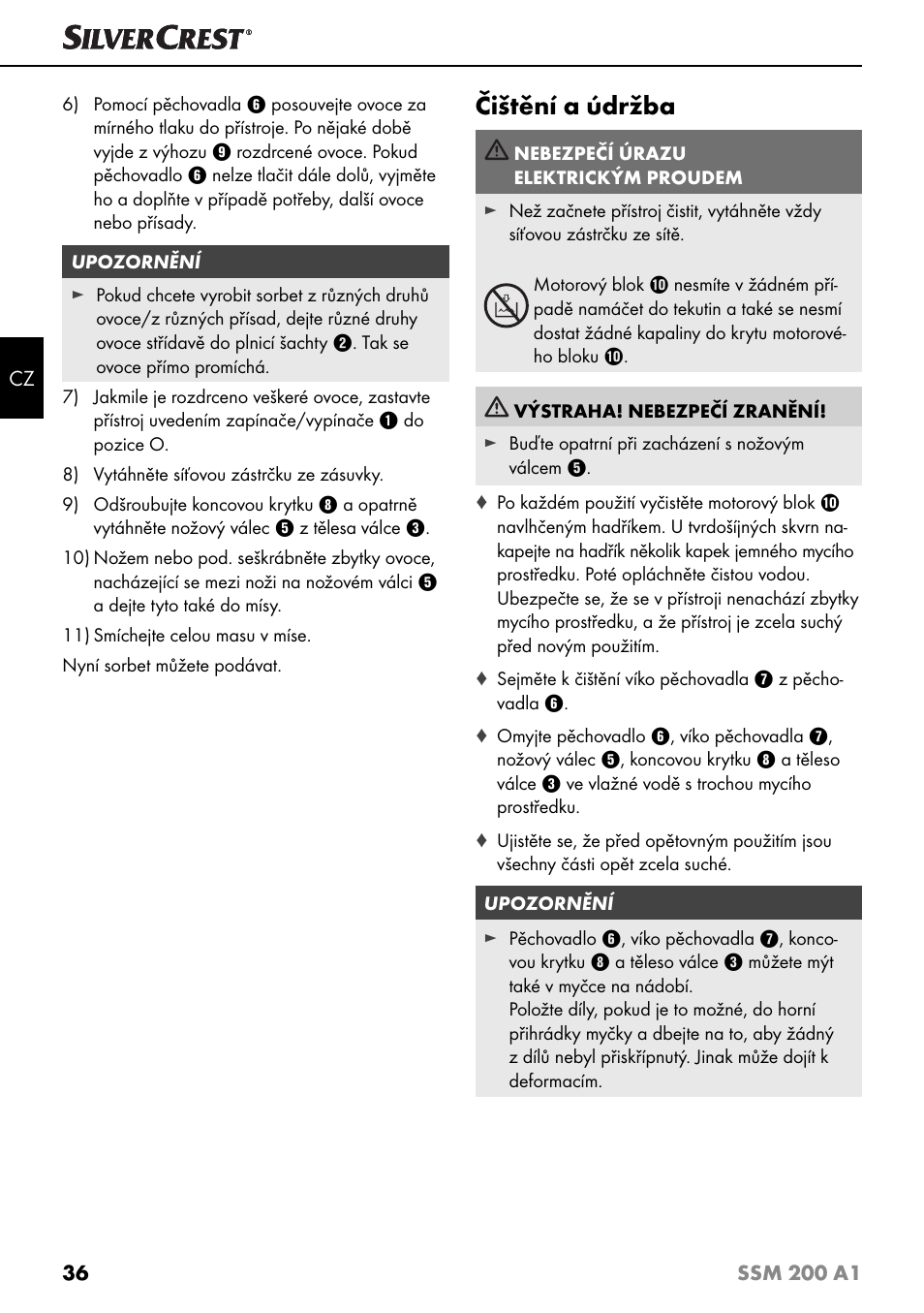 Čištění a údržba | Silvercrest SSM 200 A1 User Manual | Page 39 / 64