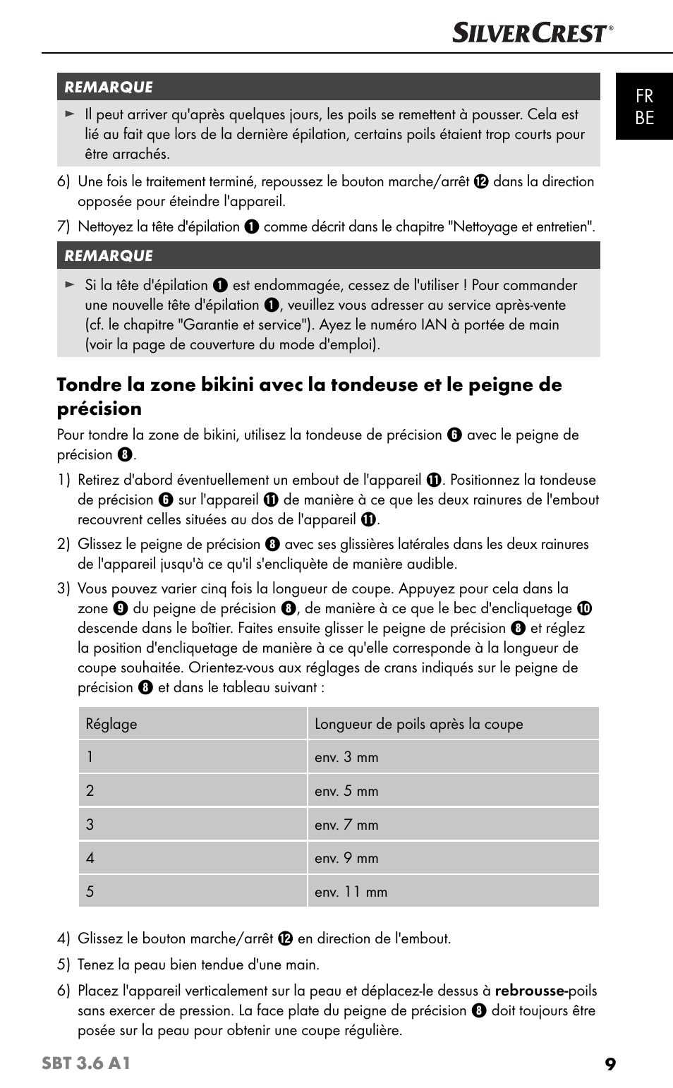 Fr be | Silvercrest SBT 3.6 A1 User Manual | Page 12 / 51
