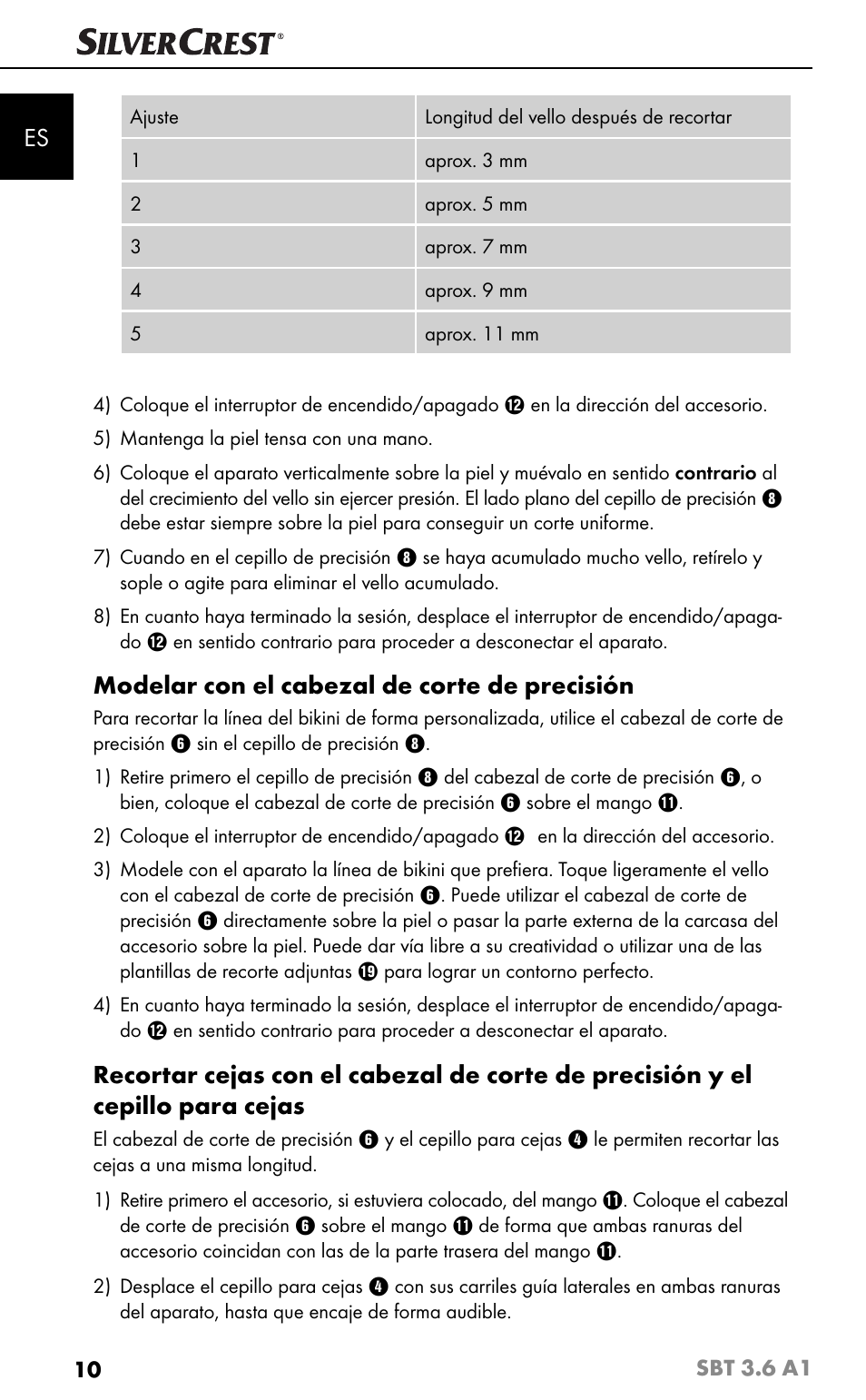 Modelar con el cabezal de corte de precisión | Silvercrest SBT 3.6 A1 User Manual | Page 13 / 83